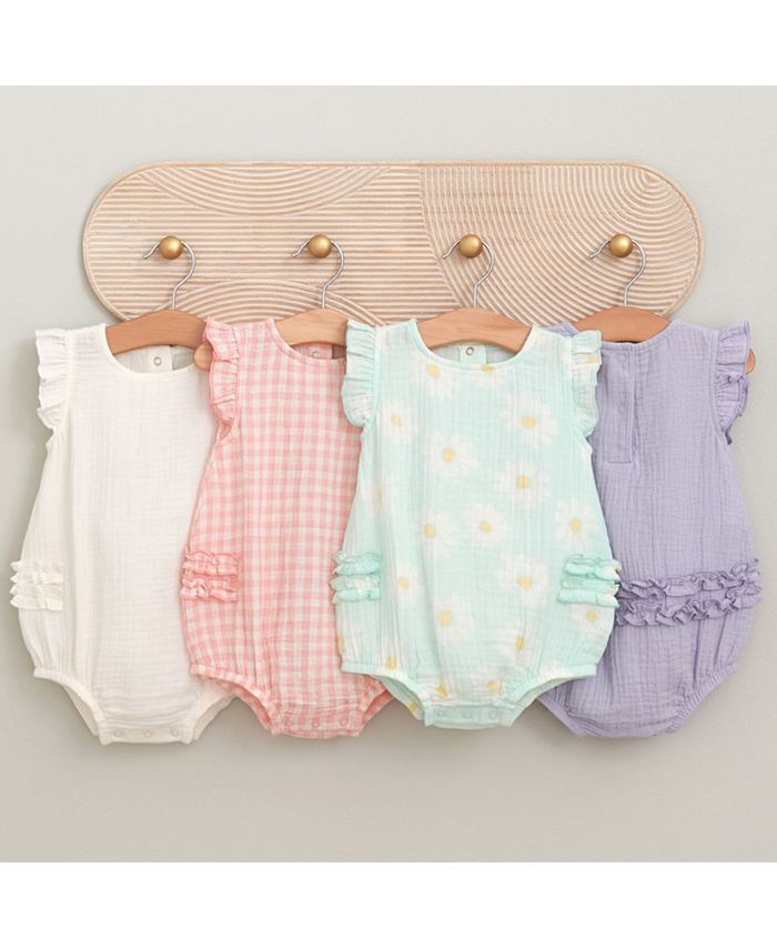 Gerber Baby Girls Gauze Sunsuit Romper Macy's