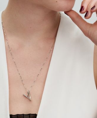 sterling silver Shaped Heart Pendant 27.6 inches Necklace