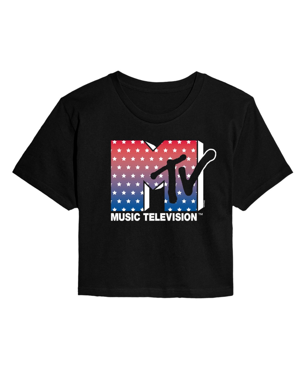 Trendy Juniors Mtv Stars Cropped Tee - Black