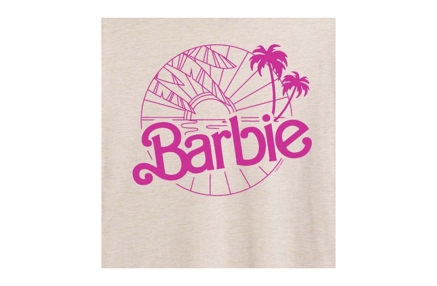 Trendy Juniors Barbie Beach Graphic Oversized Tee