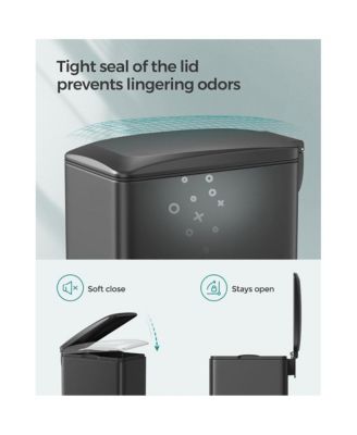 12.7 Gallon Garbage Can For Narrow Spaces With Soft-close Lid