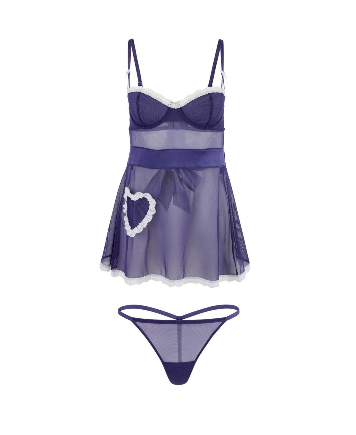 Adore Me Women's Lola Apron Babydoll & G-string Set Lingerie