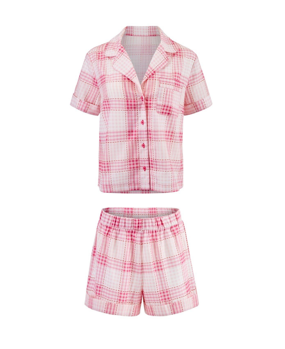 Adore Me Women's Lucero Short Sleeve Top & Shorts Pajama Set
