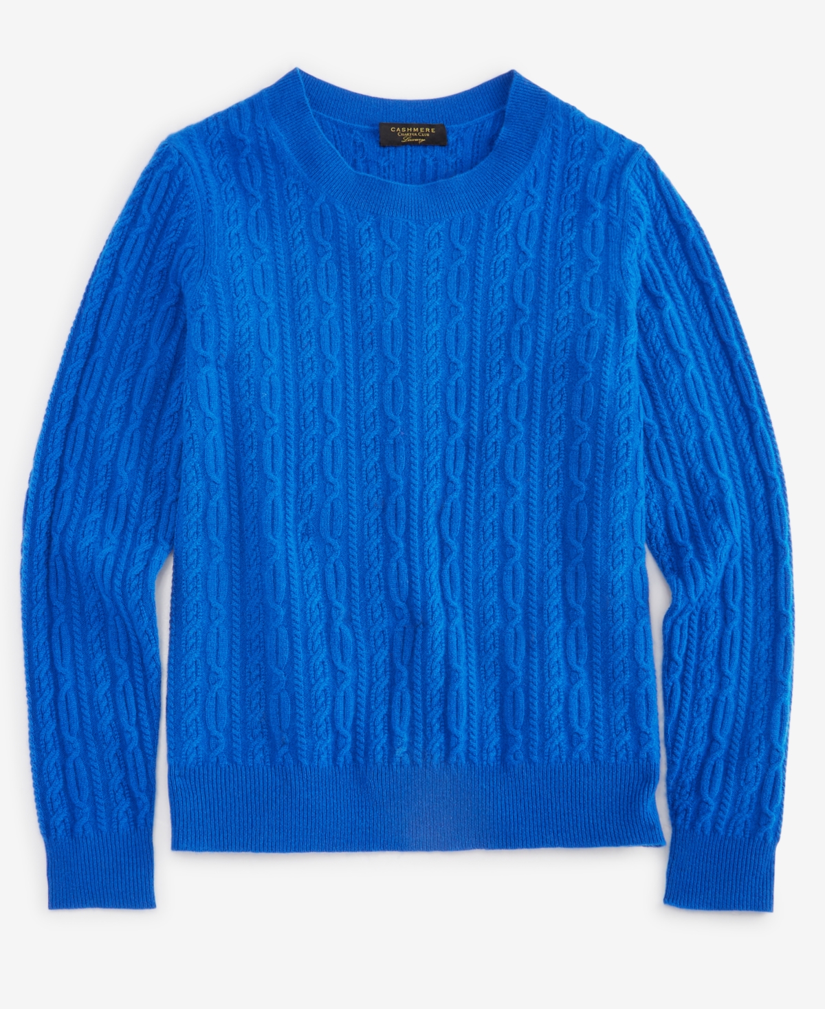 Charter Club Women's 100% Cashmere Cable-Knit Crewneck Sweater, Created for Macy's