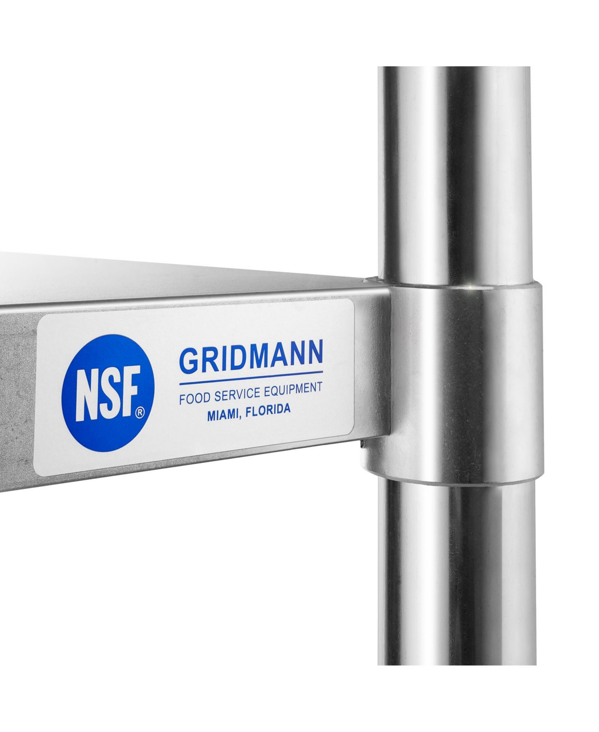 Gridmann x 24 Inch Stainless Steel Table w/ Backsplash and Undershelf