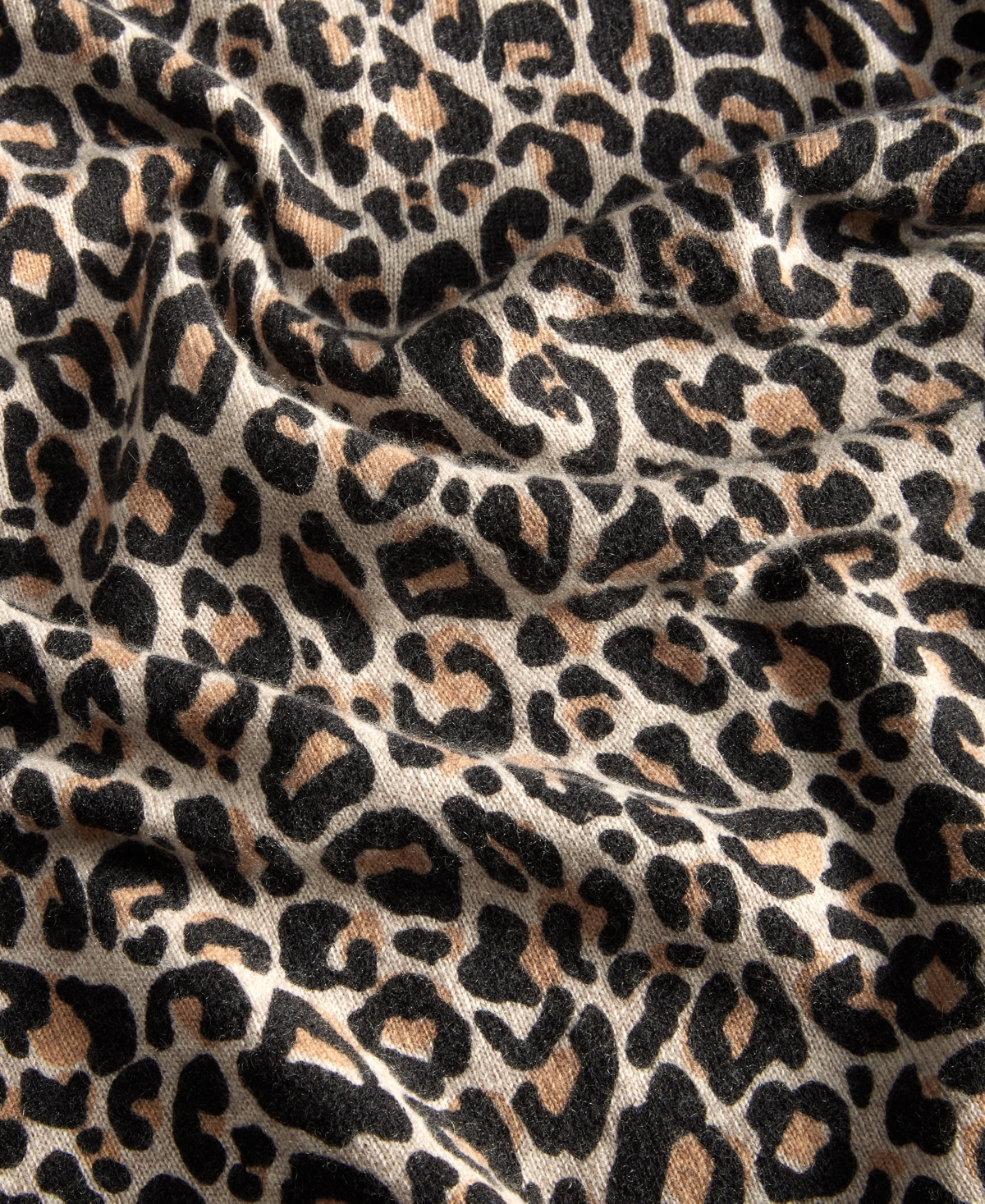 Charter Club Women's 100% Cashmere Leopard-Print Crewneck Sweater, Created for Macy's
