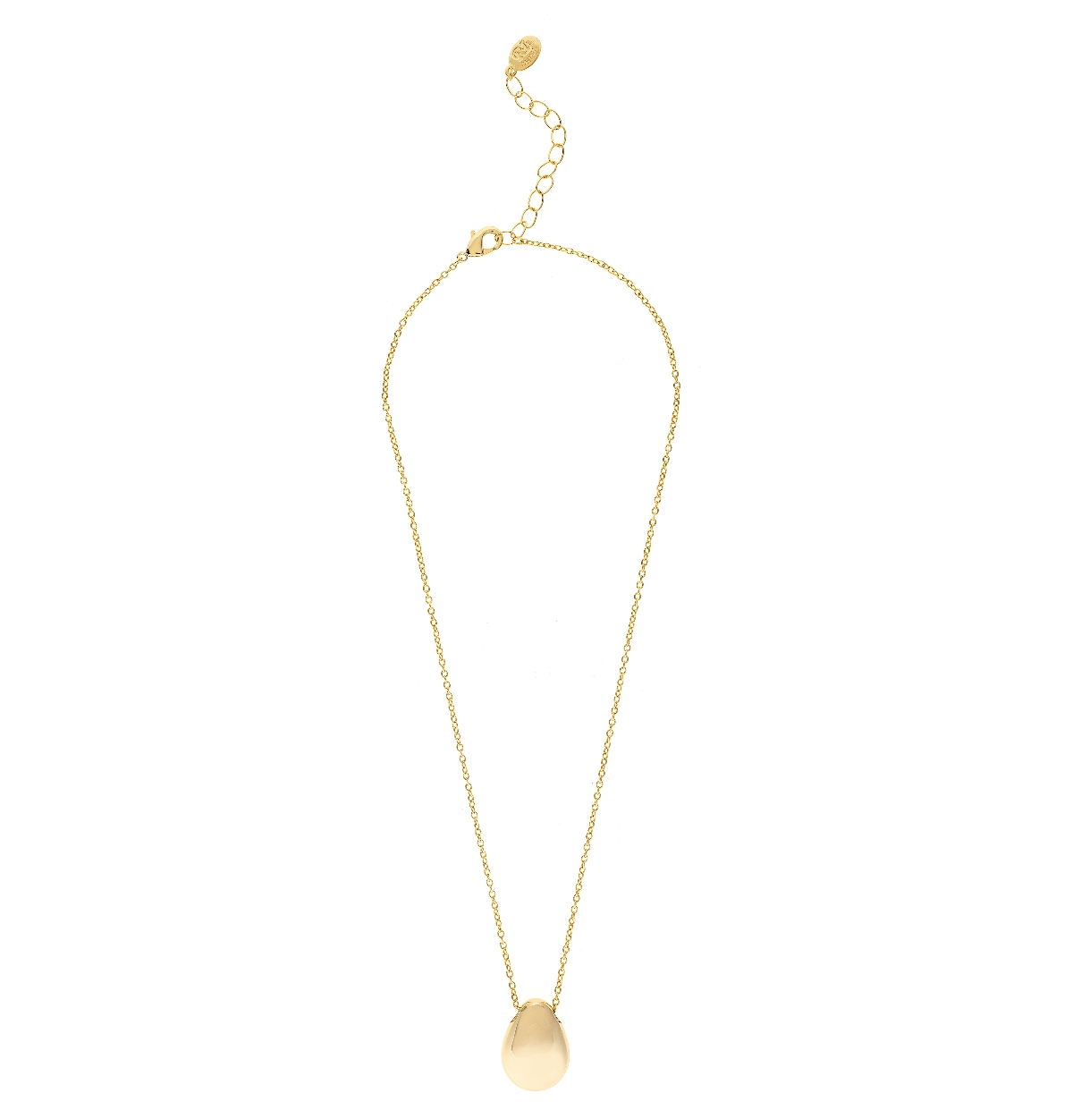 Polished Large Teardrop Pendant - Gold