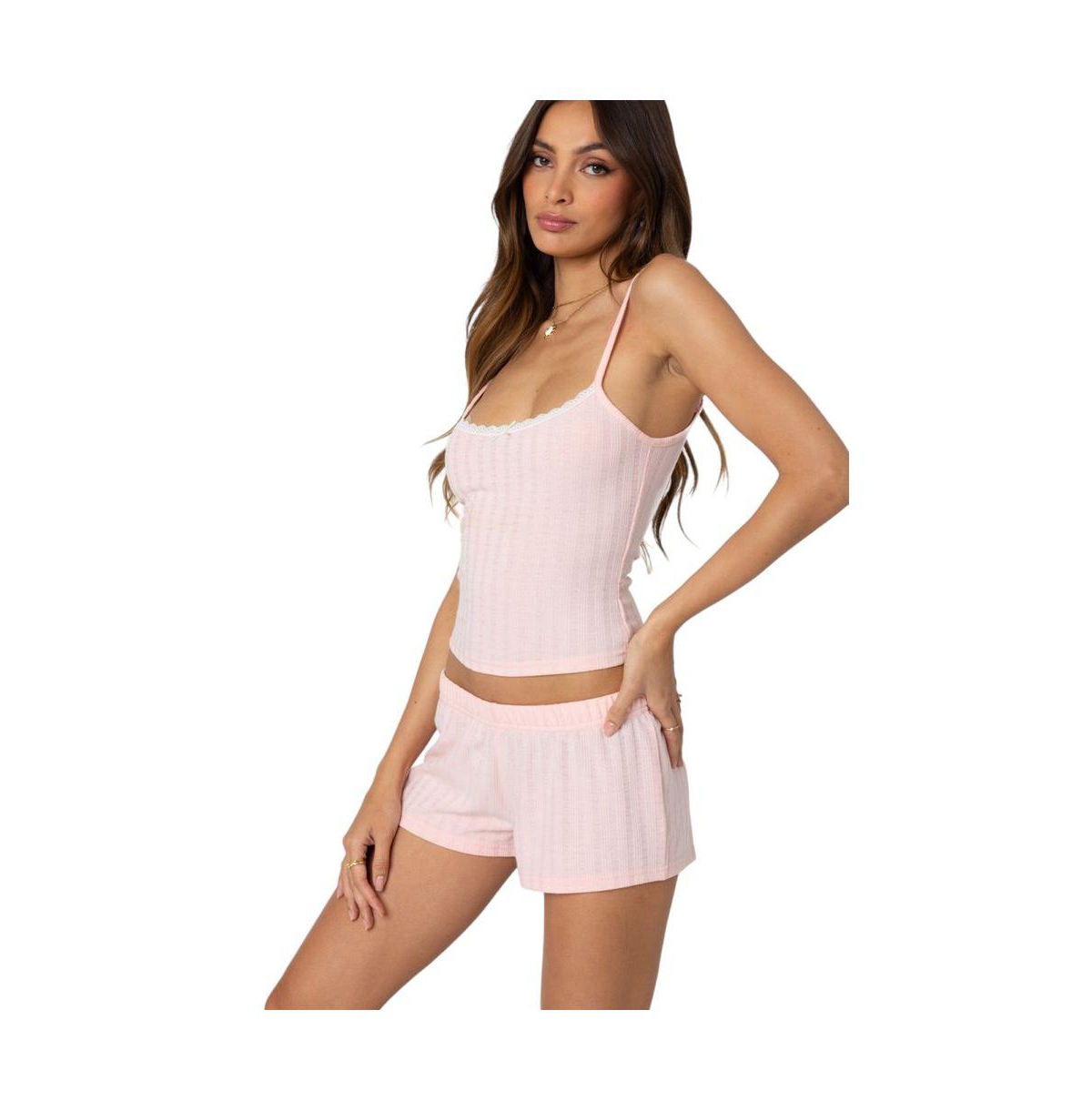 Edikted Women's Irene Pointelle Tank Top