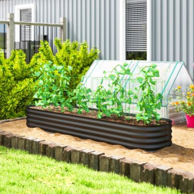 Galvanized Raised Garden Bed Planter Box