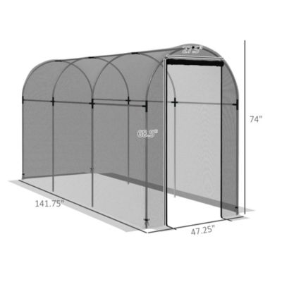 4' x 12' Plant Protection Tent Crop Cage with Door,