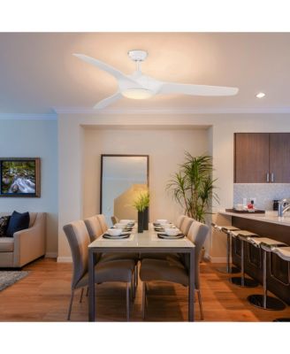 52" Reversible Ceiling Fan with LED Light for Bedroom,