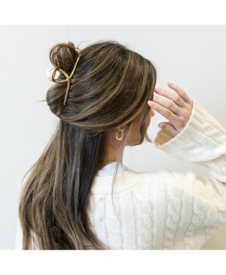 Women s Looped Claw Clip - Gold