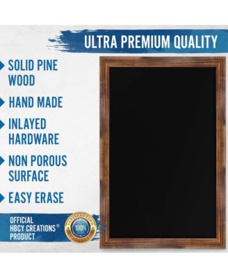 Wall Mounted Magnetic Chalkboard with Wooden Frame