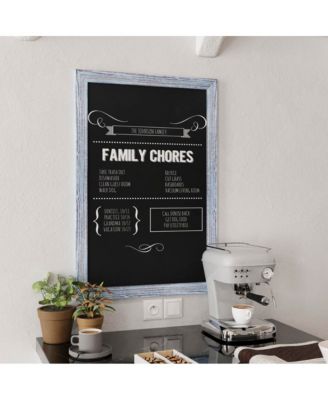 Wall Mounted Magnetic Chalkboard with Wooden Frame