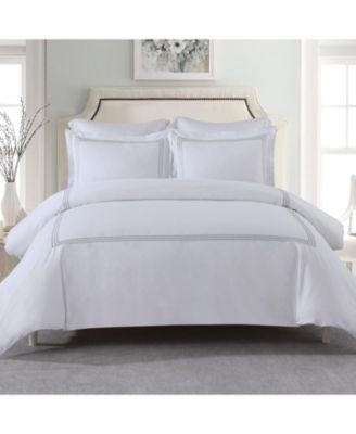 Adeline Cotton Percale Embroidered 2Pc Duvet Cover Set, Twin/Twin XL
