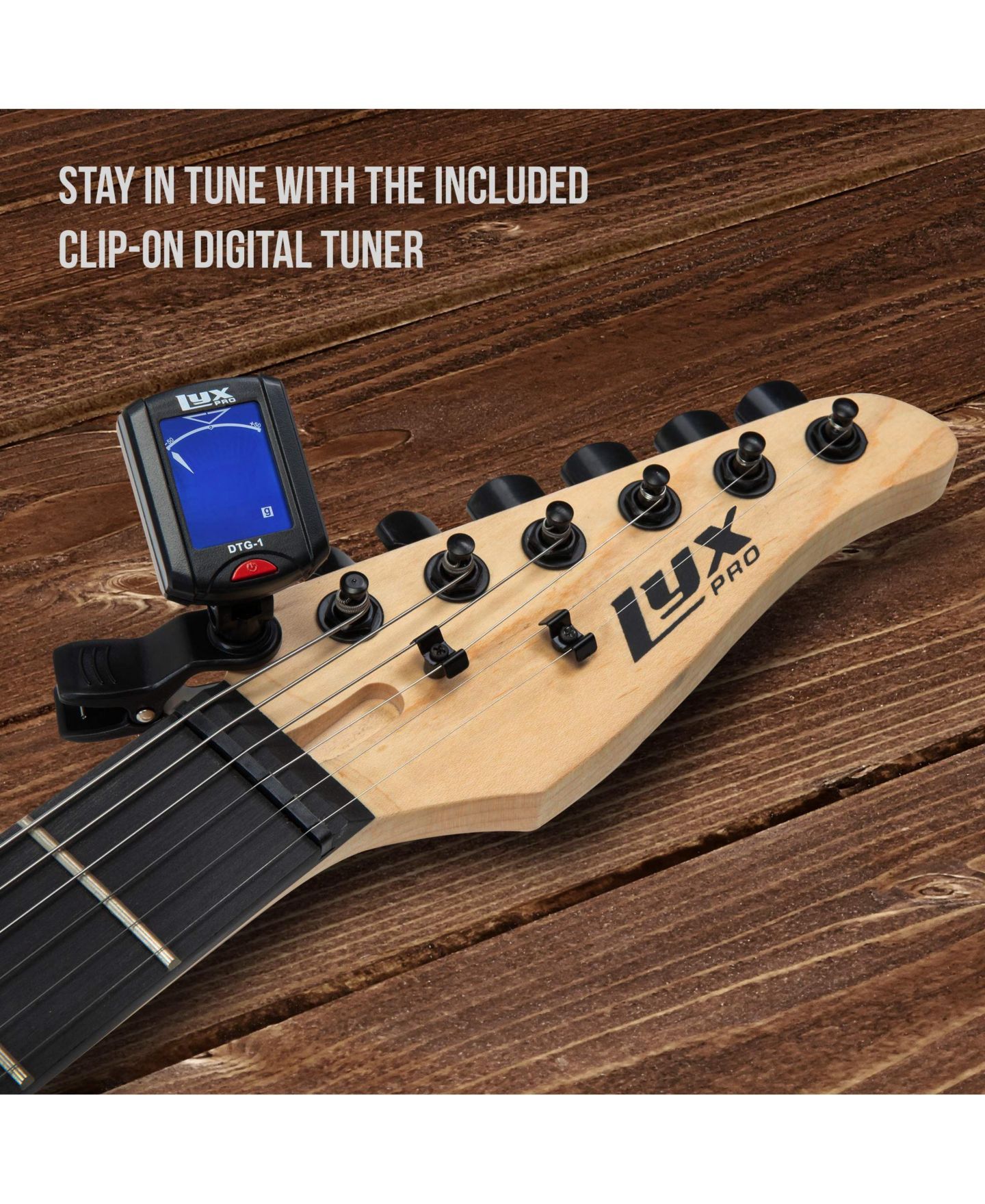 Детские игрушки Lyxpro CS Series 39-Inch Starter Electric Guitar Kit with 20W Amplifier, Ages 14+ — фото 2
