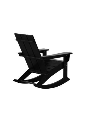 5-Piece Modern Adirondack Outdoor Rocking Chair with Side Table Set