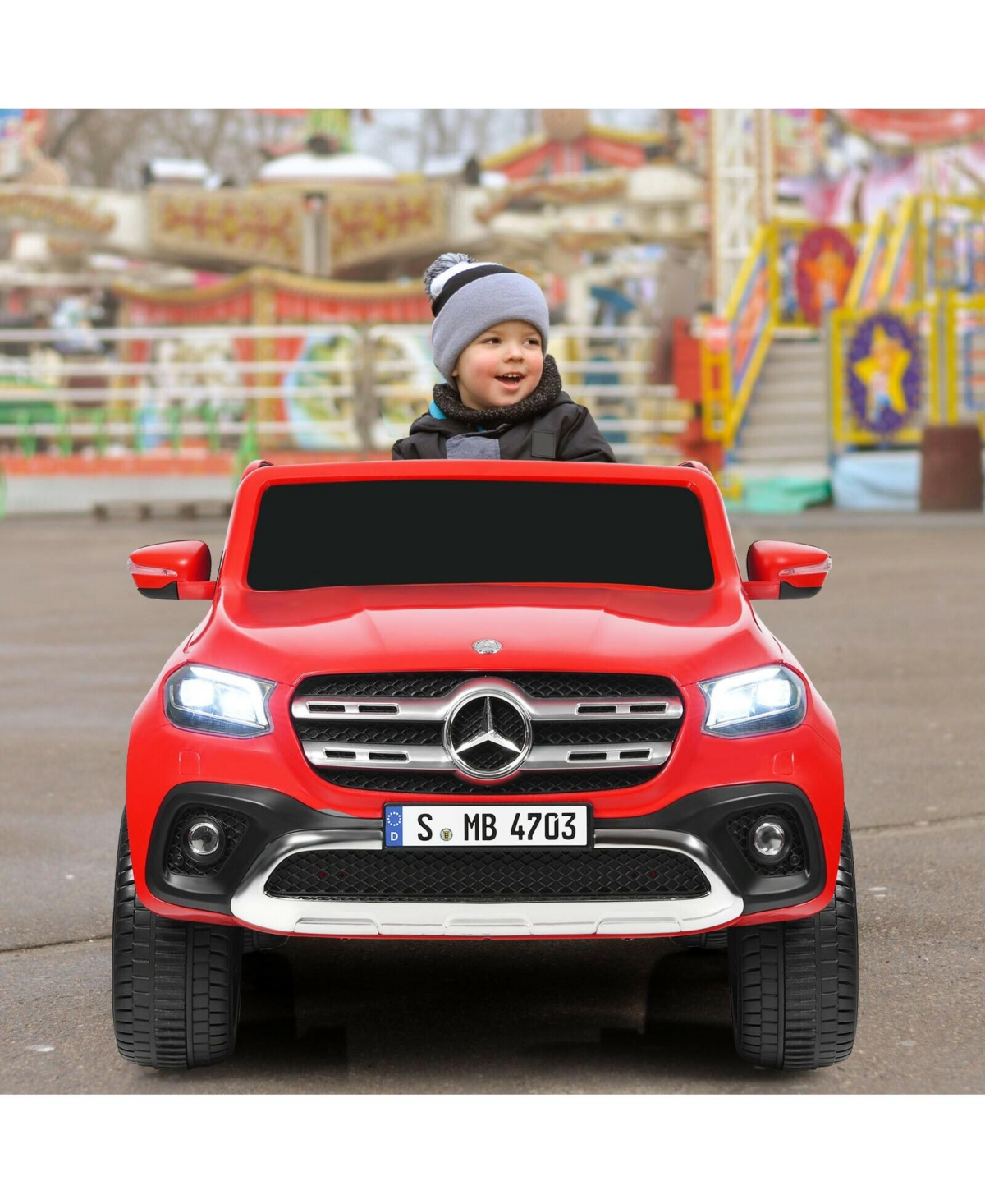 12V 2-Seater Kids Ride On Car Licensed Mercedes Benz X Class Rc with Trunk