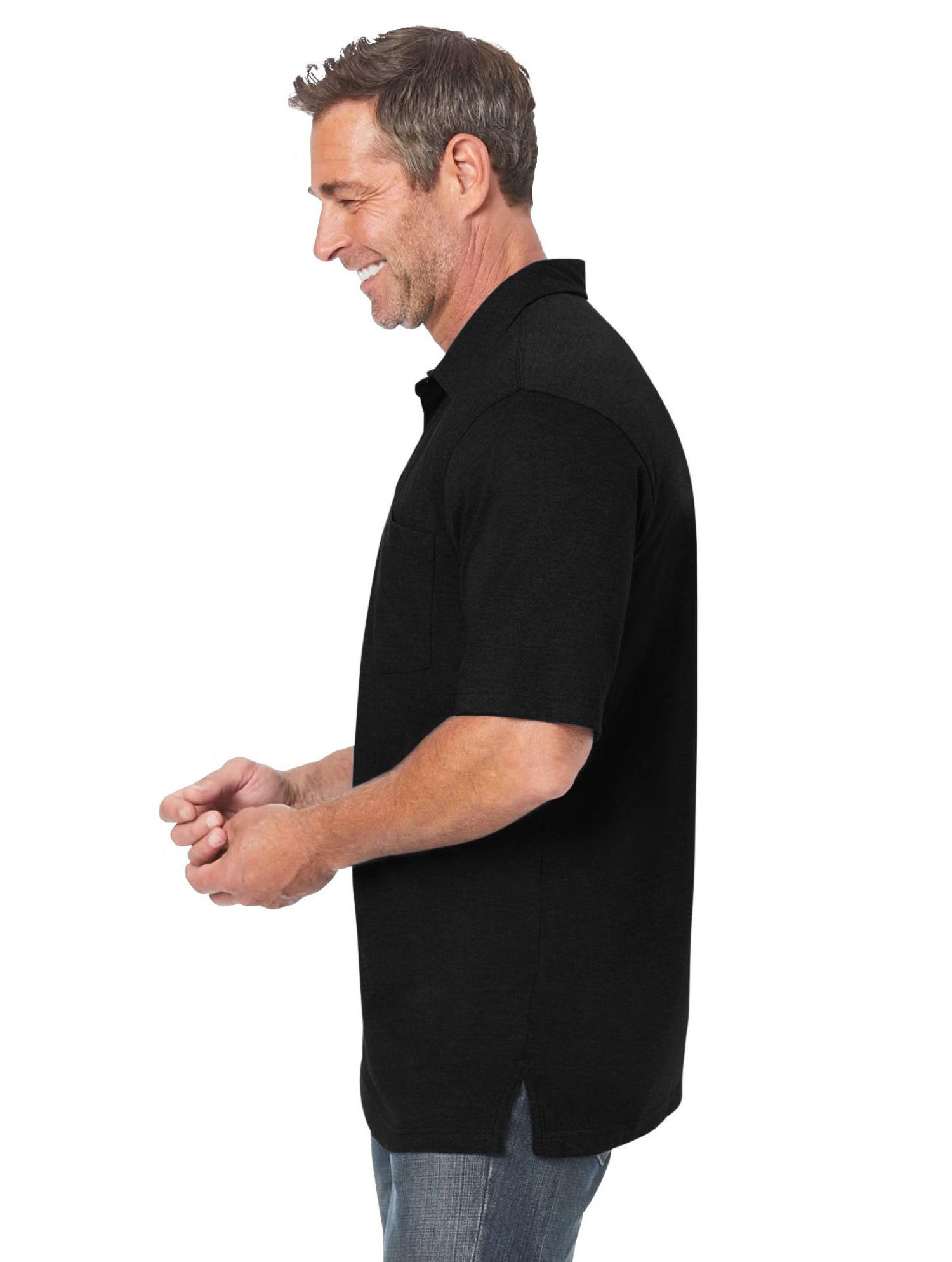 Big & Tall Shrink-Less Lightweight Polo