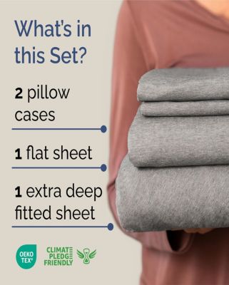 4 Piece Extra Deep Pocket Microfiber Sheet Set - Queen
