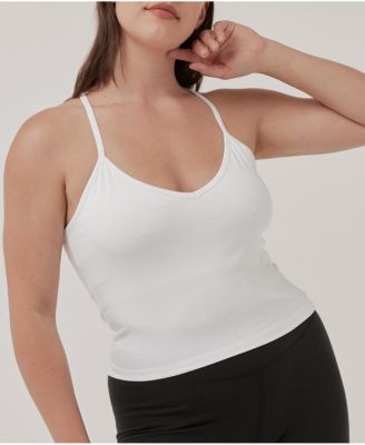 Women's Organic Cotton Everyday Shelf Bra Cropped Camisole 3-Pack