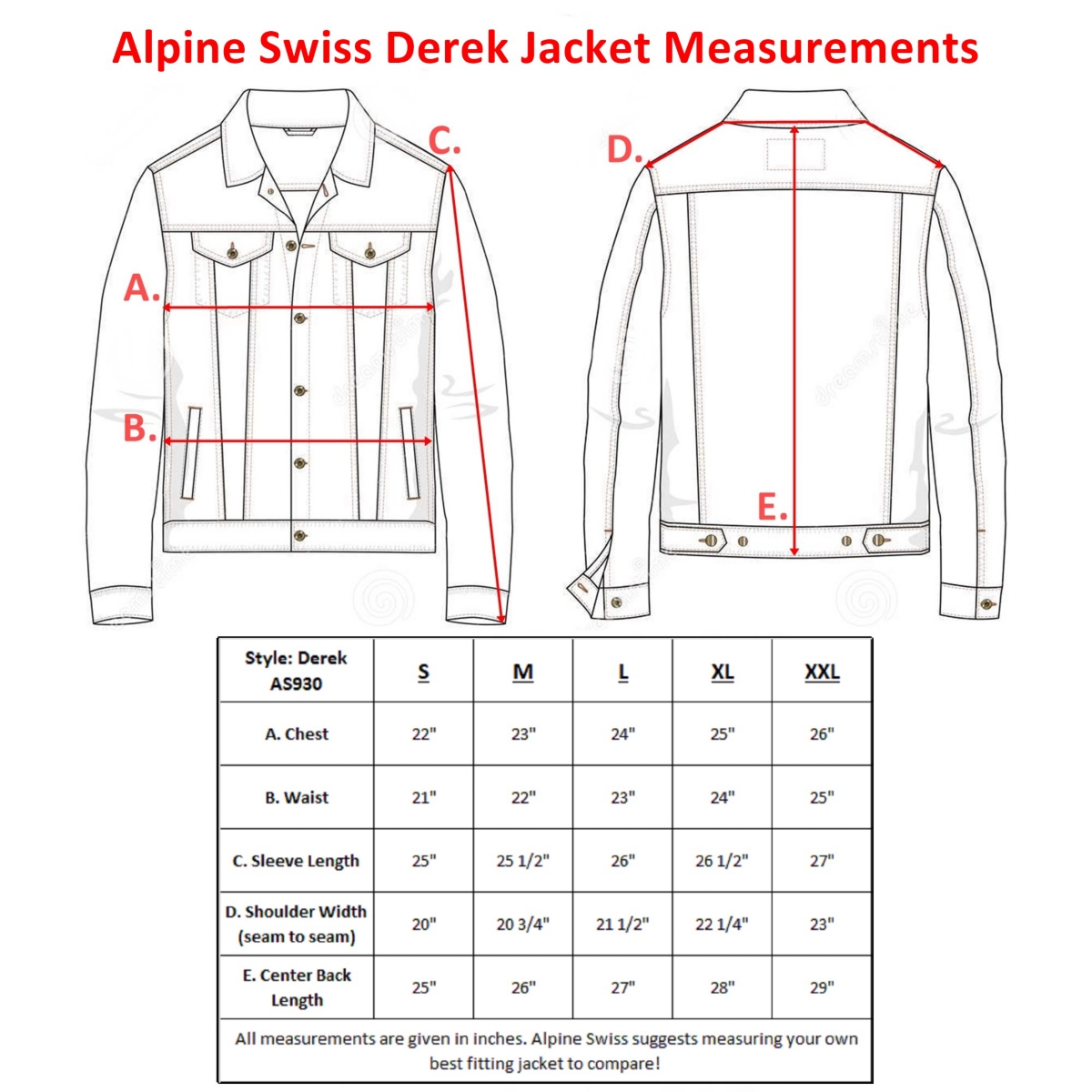 Alpine Swiss Derek Mens ClassicJacket Casual Button Up Jean Trucker Coat - Denim