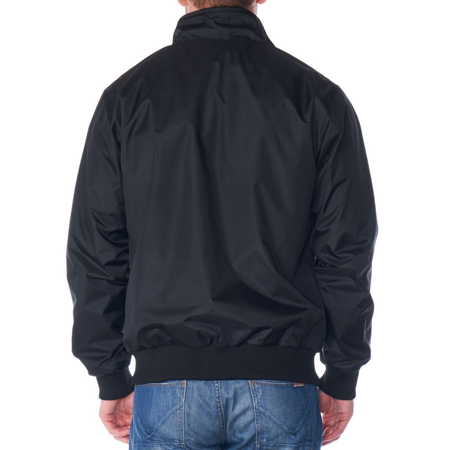 Мужское пальто Alpine Swiss Lightweight Bomber Jacket Casual Windbreaker Varsity, цвет: Чёрный — фото 7
