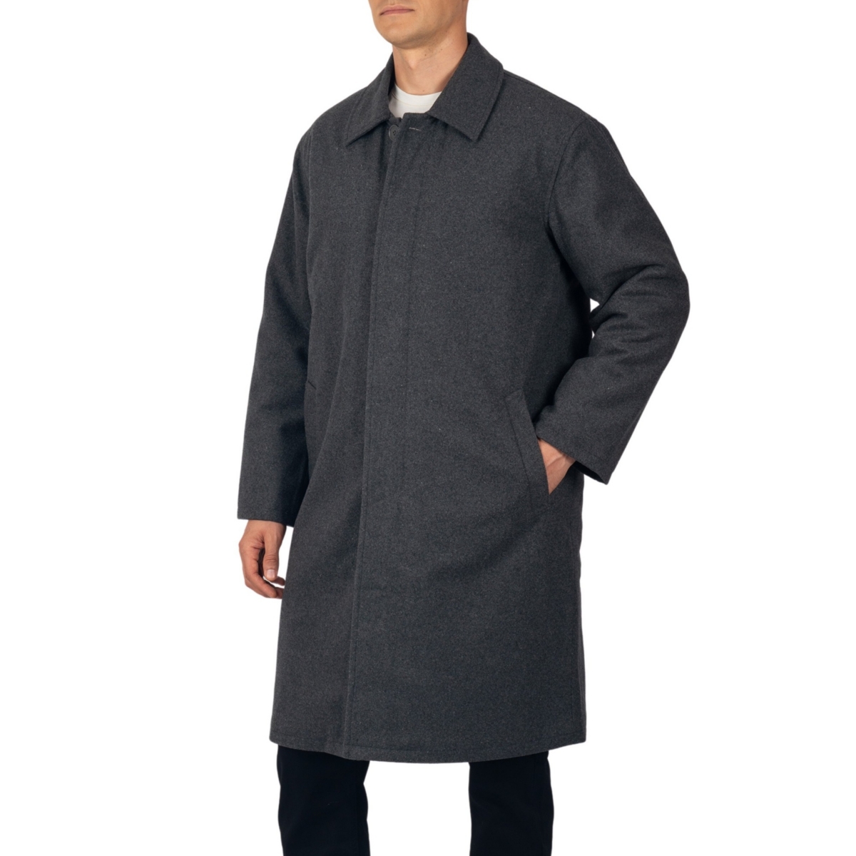Alpine Swiss Men's Zach Knee Length Jacket Top Coat Trench Wool Blend Overcoat