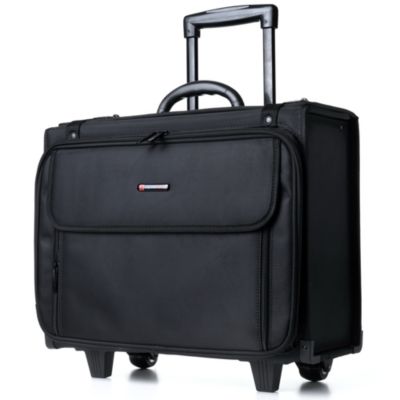 Rolling Briefcase Wheel Catalog Hard Case Laptop Bag Lawyer Attache