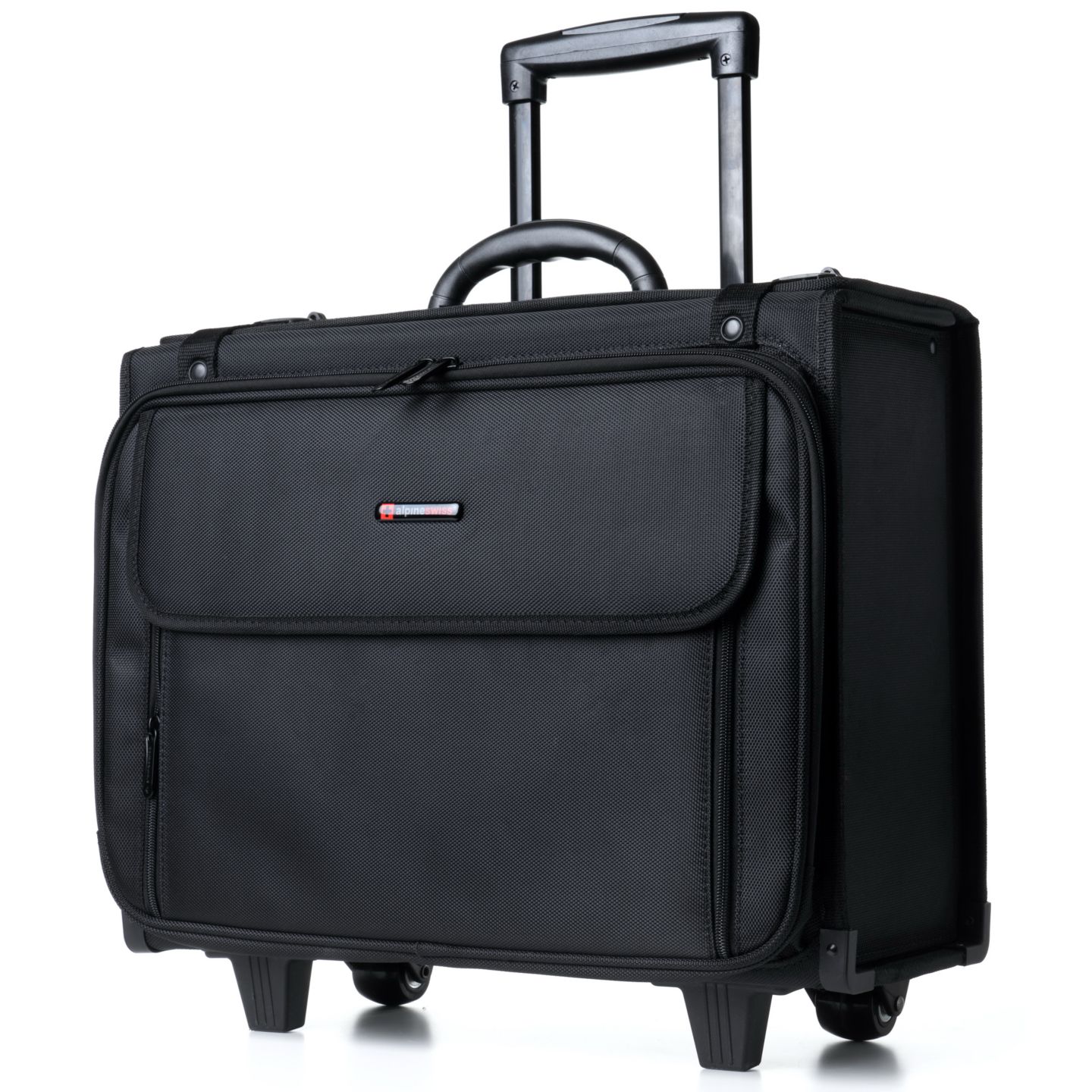 Сумка Alpine Swiss Rolling Briefcase Laptop Bag For Men Women Hard Side Catalog Case Wheels Legal Dividers Lawyer Attache Case Carry-On Business Travel, цвет: Чёрный — фото 3