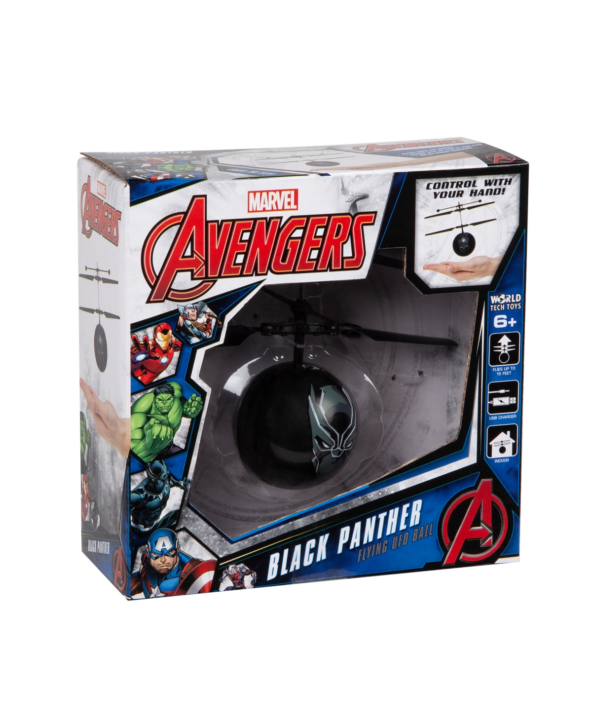 World Tech Toys Marvel Avengers Black Panther Ir Ufo Ball Helicopter In Multi