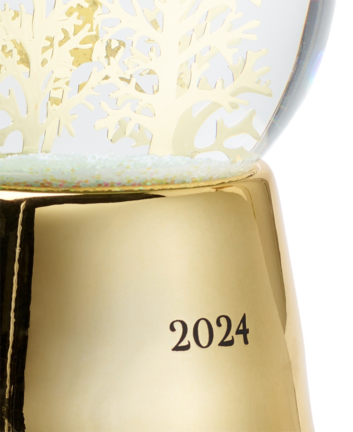 Holiday Lane Shine Bright Gold-Tone Water Globe, Exclusively at Macy's