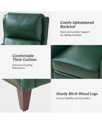 1 piece Leather Pushback Recliner chair