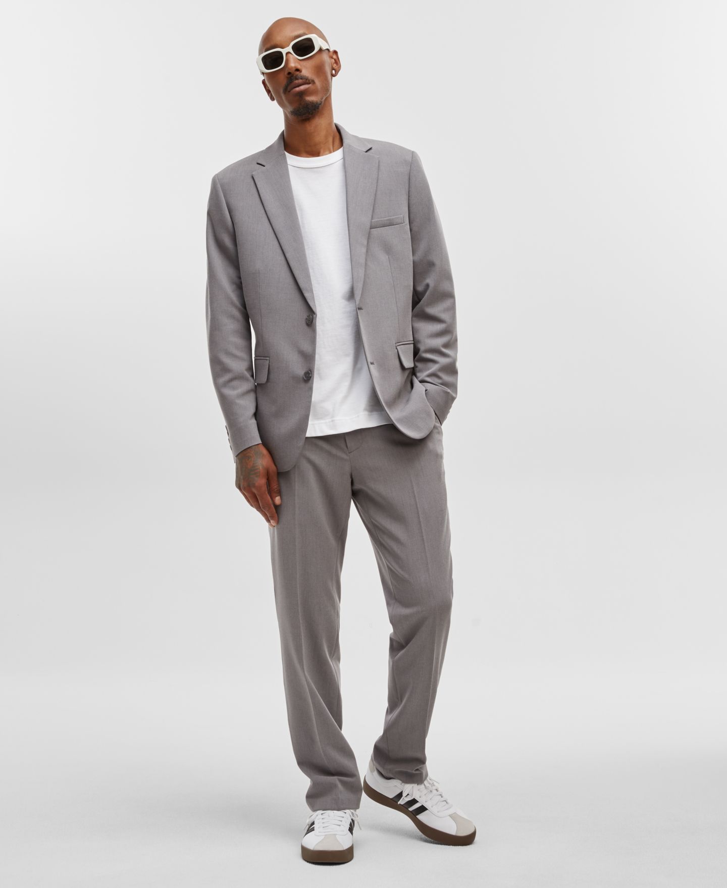 Мужские комплекты Mode of One Slim-Fit Suit, цвет: Стальной меланжевый — фото 6