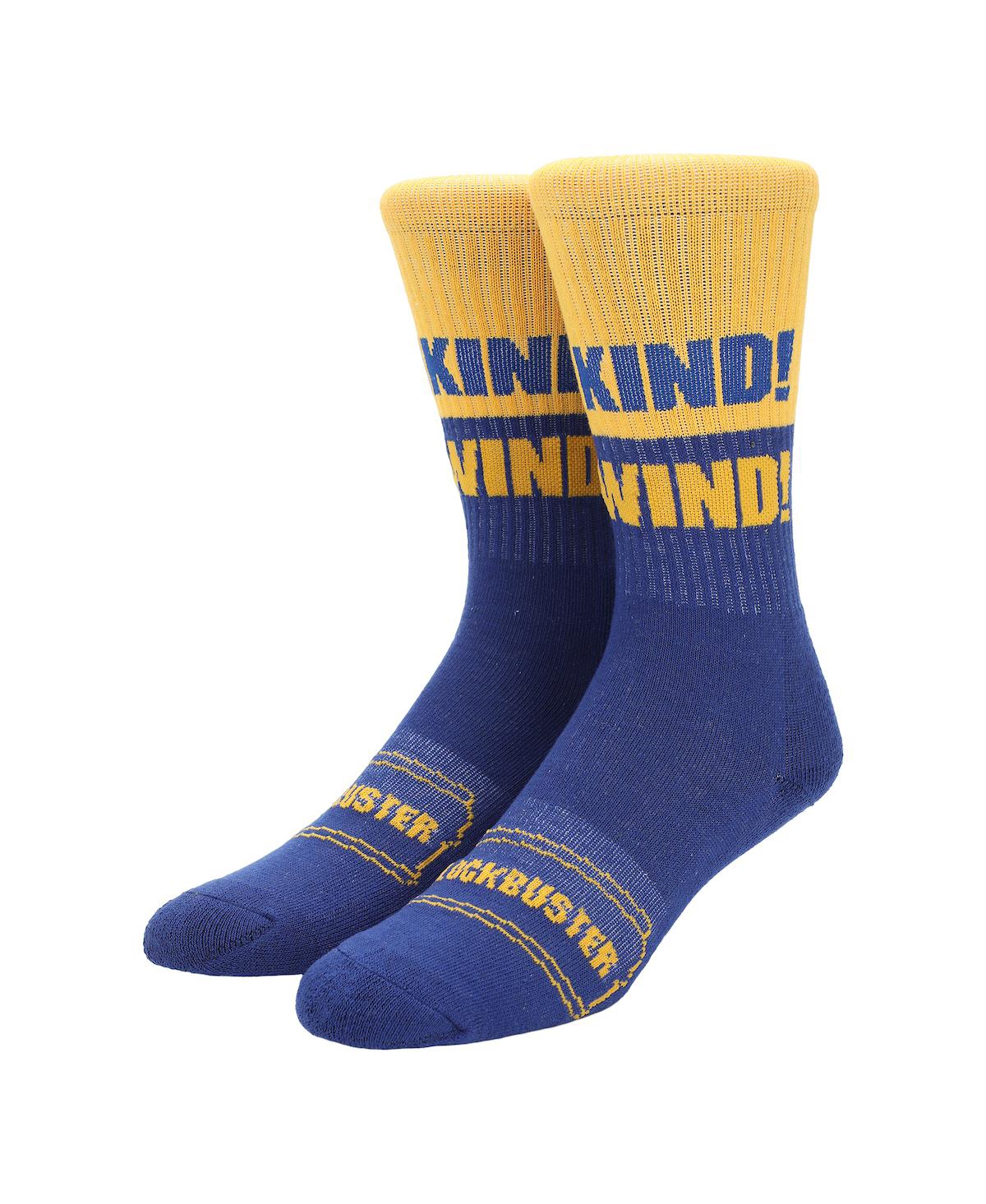 Men's Be Kind Rewind Adult Athletic Crew Socks - Blue