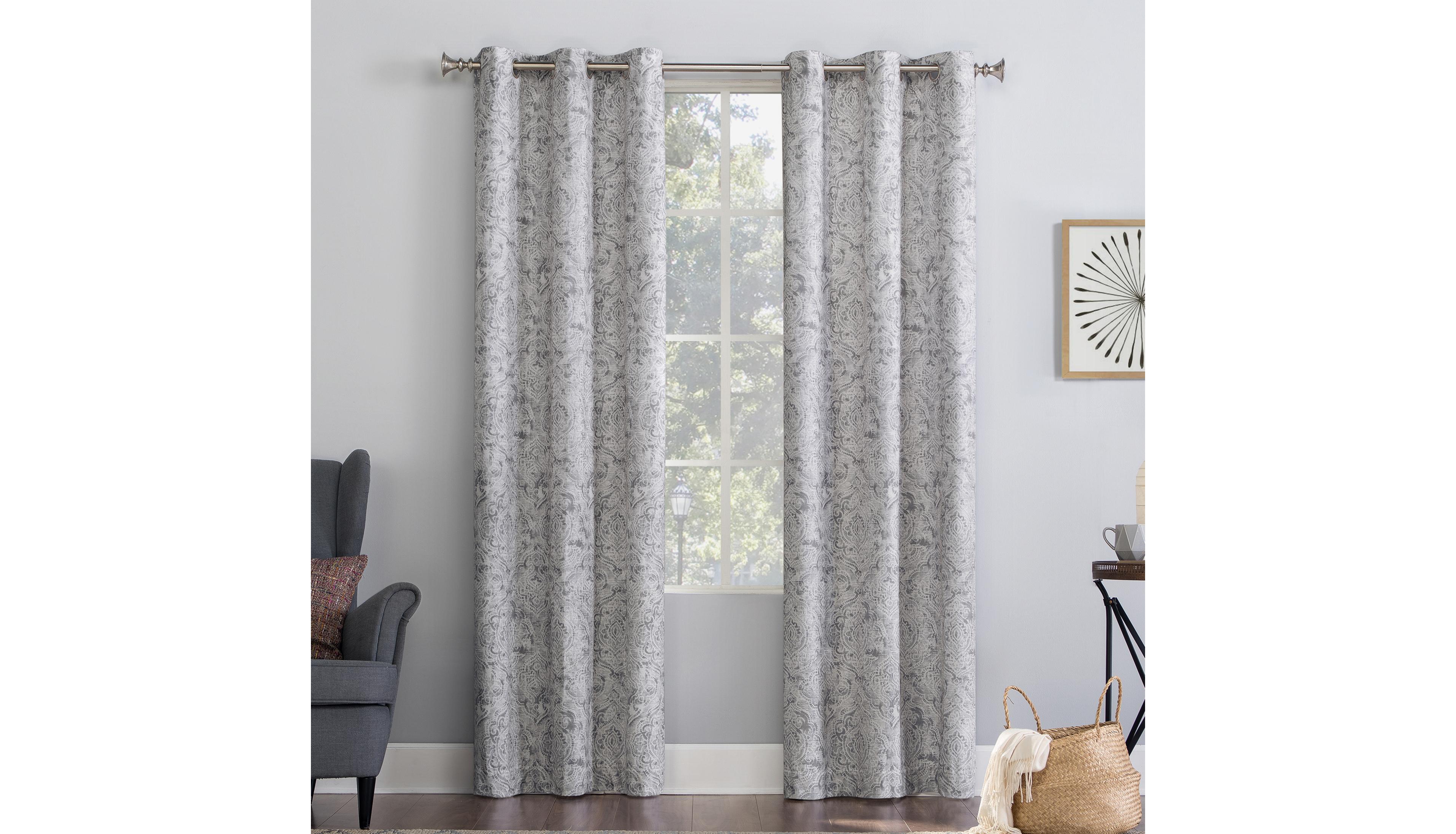Kenji Medallion Draft Shield Fleece Insulated Room Darkening Grommet Curtain Panel
