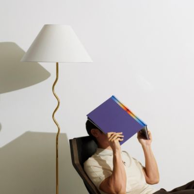 Squiggle 22" Modern LED Floor Lamp with Empire Shade