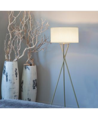 Jaxon 60" LED Contemporary Tripod Floor Lamp with Pleated Shade