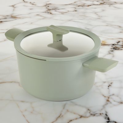 Balance Nonstick Ceramic Stockpot 10", 5.8qt. With Glass Lid, Recycled Aluminum