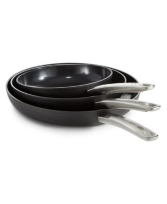 Graphite 3Pc Non-stick Ceramic Frying Pan/Skillet Set