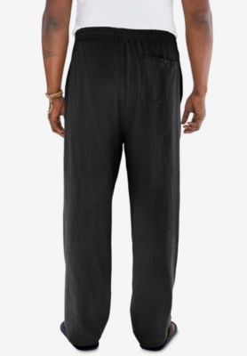 Big & Tall Elastic Waist Gauze Cotton Pants