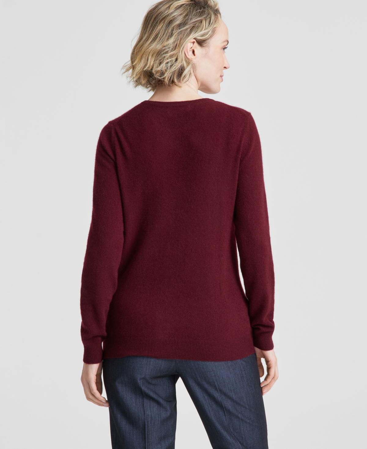 Charter Club 100% Cashmere Women's Petite Long-sleeve Crewneck Sweater, Created For Macy's In Crantini