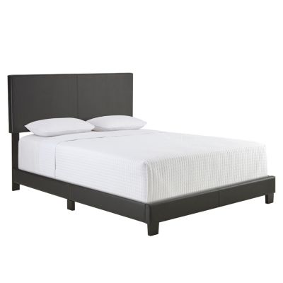 Florence Leatherette Upholstered Platform Bed Frame with Adjustable Headboard - Boyd Sleep