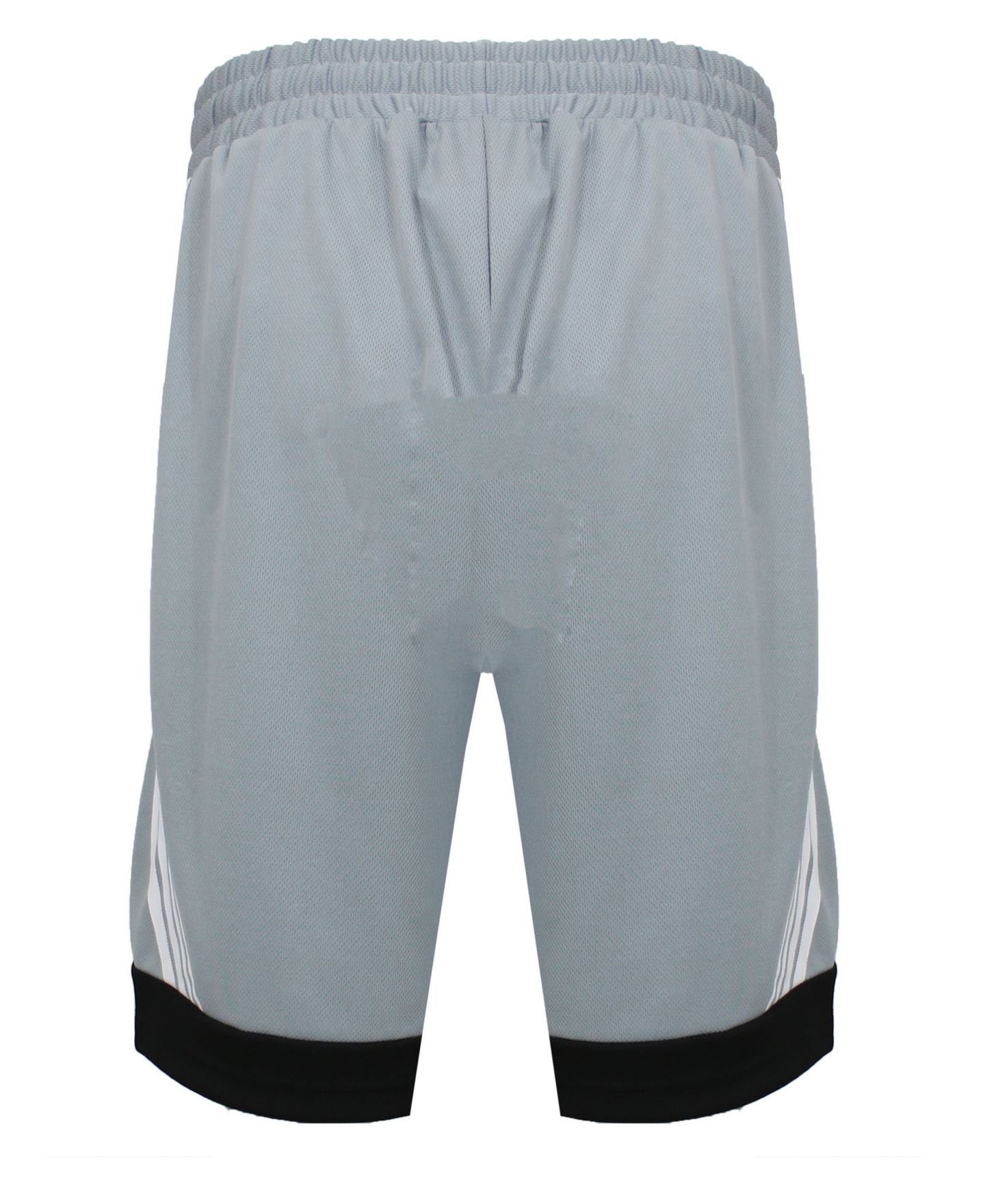 Мужские шорты Galaxy By Harvic Premium Active Moisture Wicking Workout Mesh Shorts With Trim, цвет: Чёрный / Серебряный — фото 12