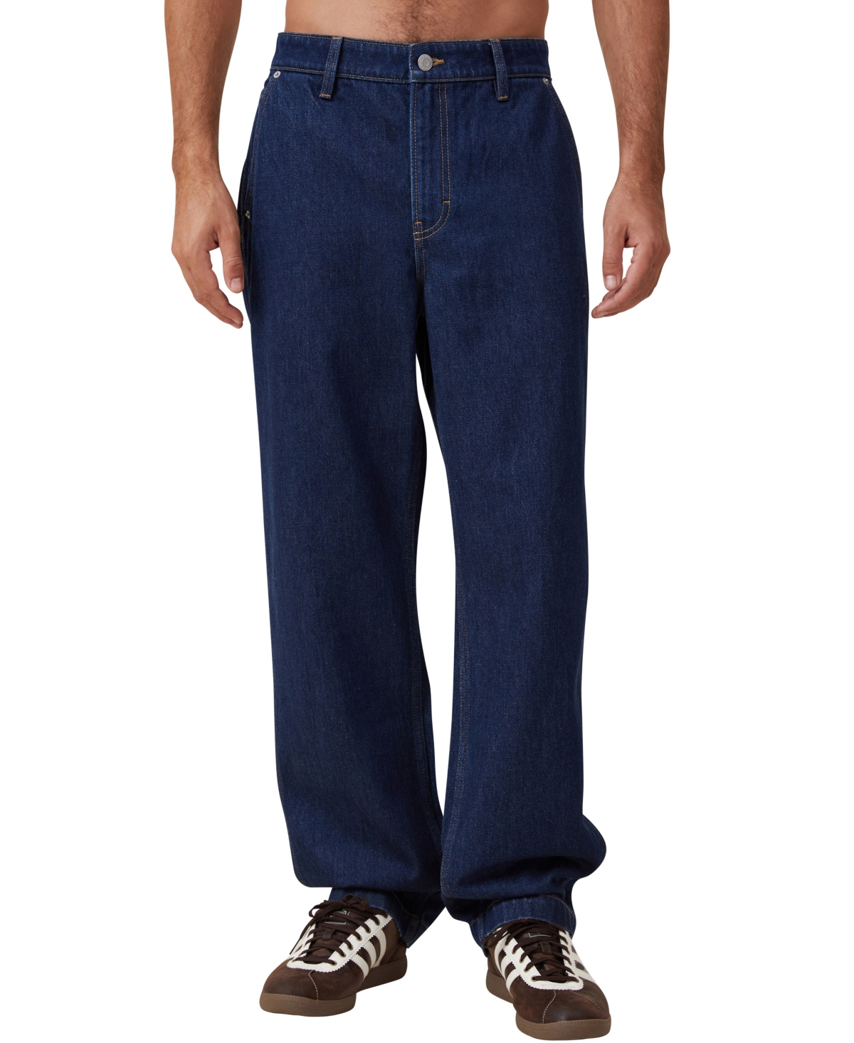 Cotton On Men's Baggy Jean In Carpenter Apollo Blue