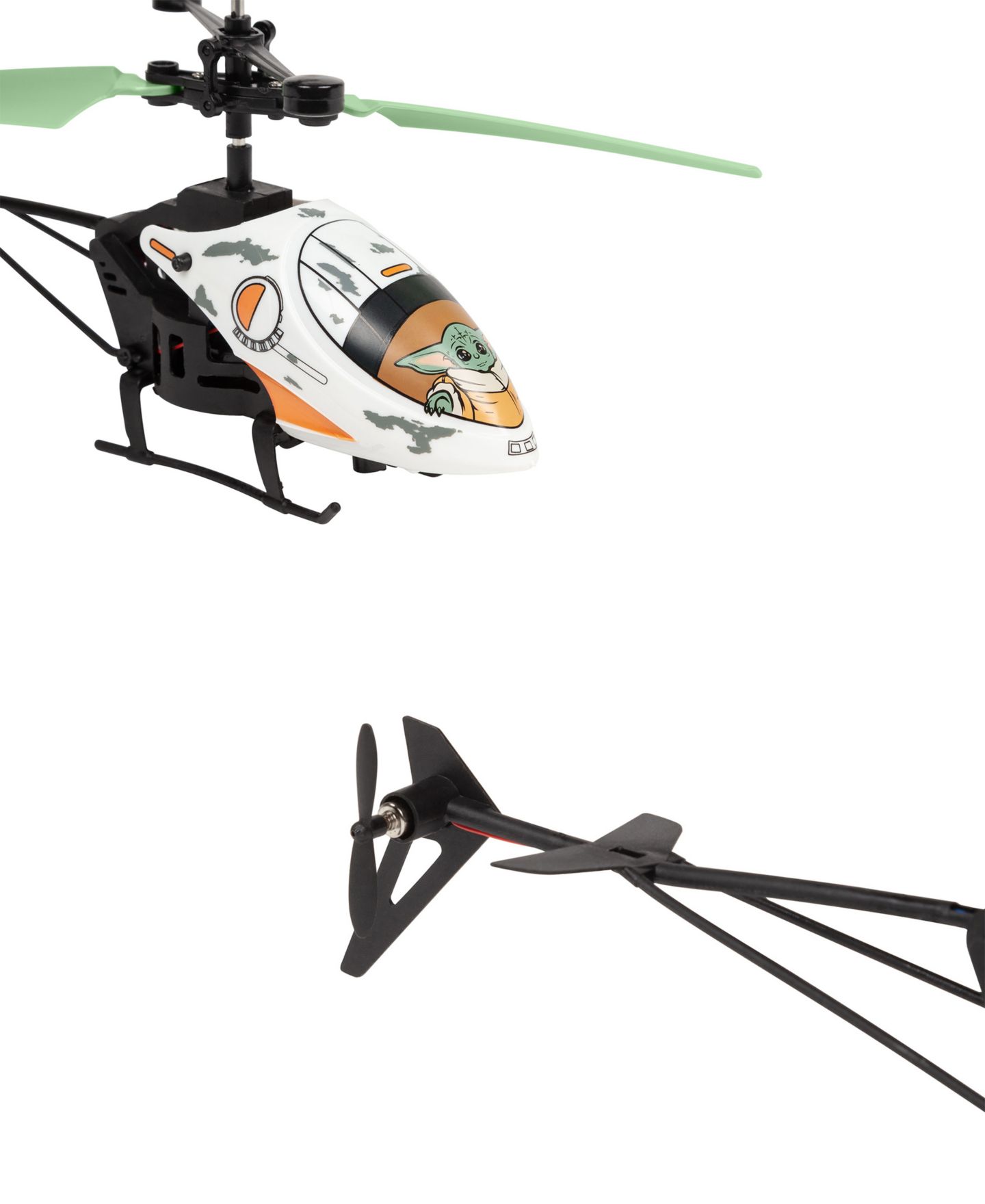 Детская игрушка World Tech Toys Star Wars The Mandalorian Baby Yoda Motion Sensor LED Light RC Helicopter — фото 5