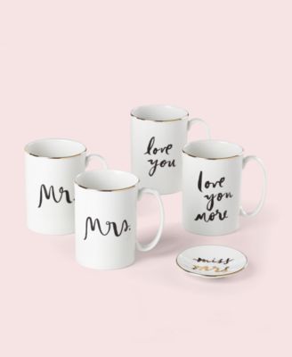Bridal Party Mr. & Mrs. Mugs, Set of 2
