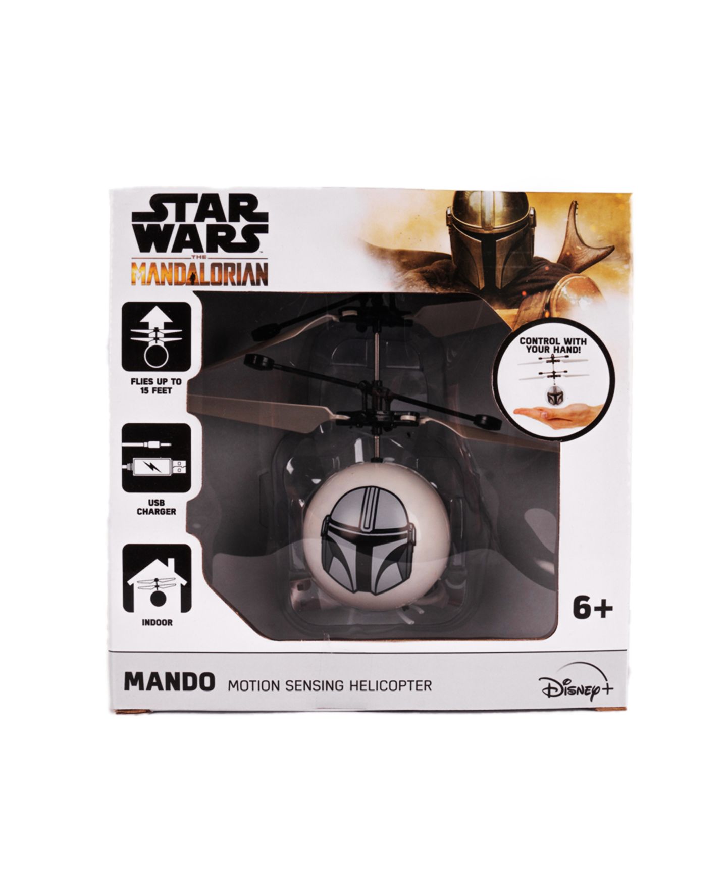 Детская игрушка World Tech Toys Star Wars The Mandalorian Mando UFO Ball Helicopter — фото 3