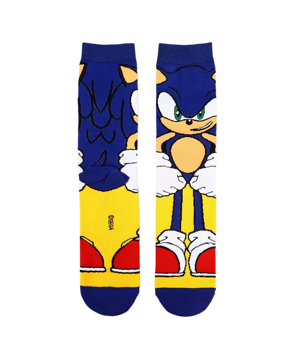 Sonic The Hedgehog Men's Main Characters Animigos Casual Crew Socks Set for Men 3-Pack