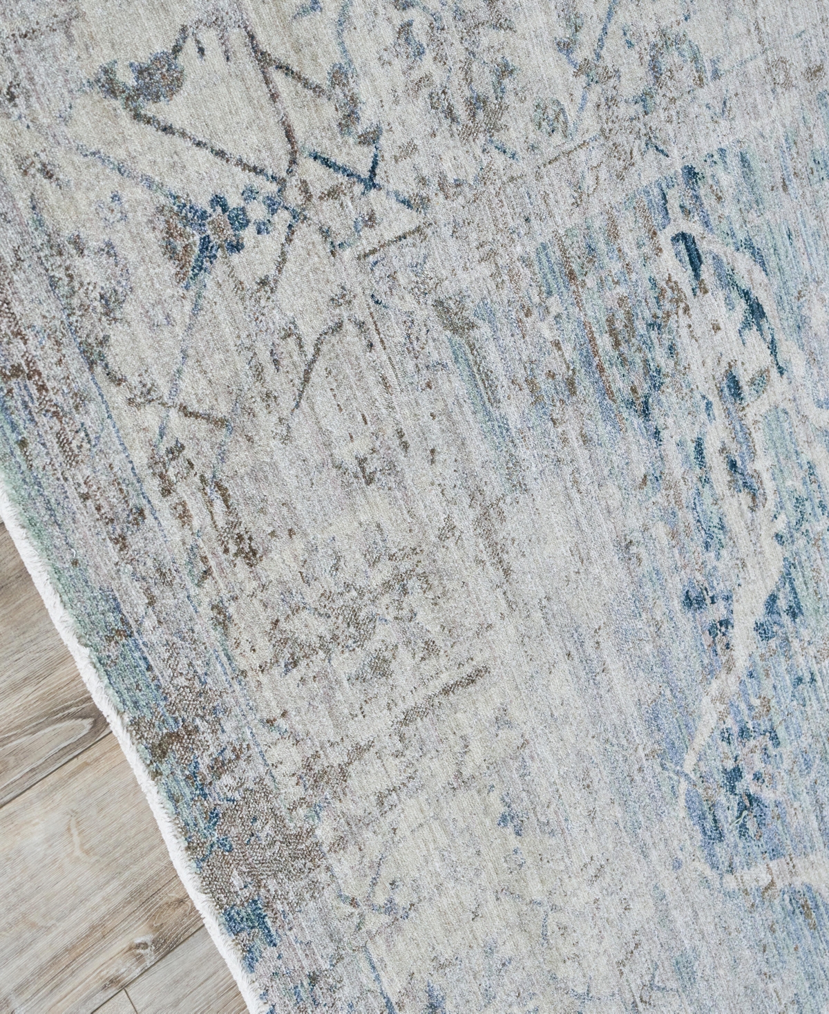 The Met X Exquisite Rugs Vintage Looms Vtl-73 6'x9' Area Rug In Mist,beige